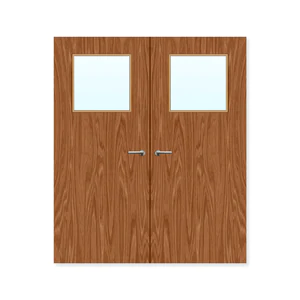 Internal Plywood Paint Grade Flush Double FD60 Fire Door - firedoorrange