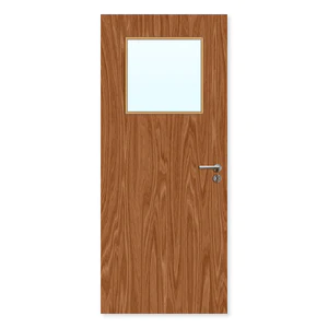 External Plywood Paint Grade FD60 Glazed Door - firedoorrange