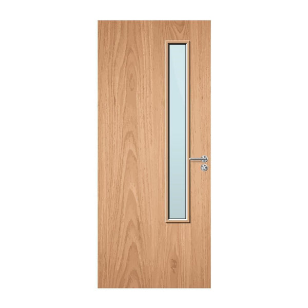 FDR 20G Made To Measure External Plywood Paint Grade FD60 Glazed Fire Door