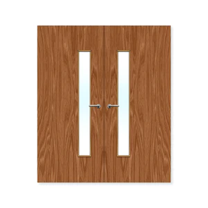 FDR 25G Made To Measure External Plywood Paint Grade Glazed Double FD30 Fire Door