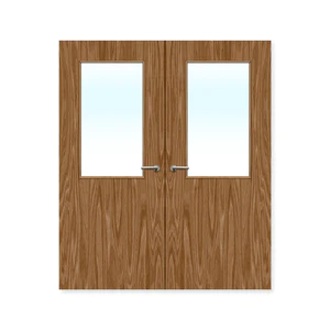 FDR 8G External Plywood Paint Grade Glazed Double FD30 Fire Door