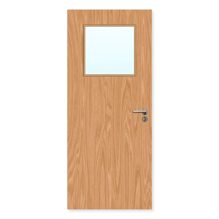 Internal Plywood Paint Grade FD30 Glazed Door - firedoorrange