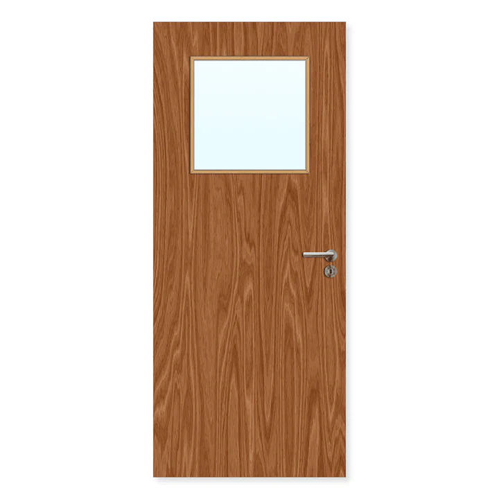 Internal Plywood Paint Grade FD30 Glazed Door - firedoorrange